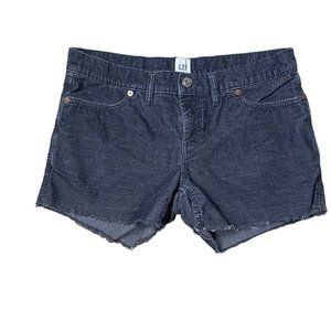 Gap Women Corduroy Distress Shorts Gray Size 6 Y2K